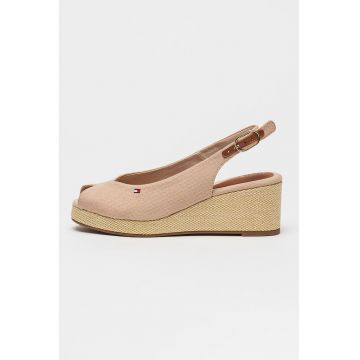 Sandale slingback cu talpa wedge