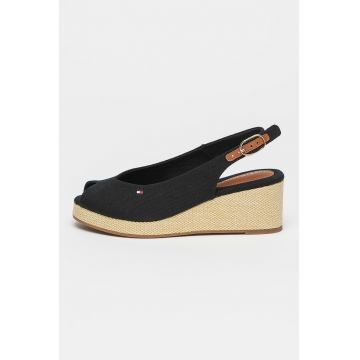 Sandale slingback cu talpa wedge