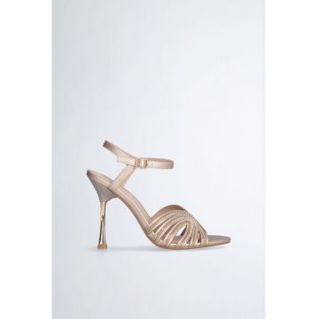 Sandale slingback de piele ecologica