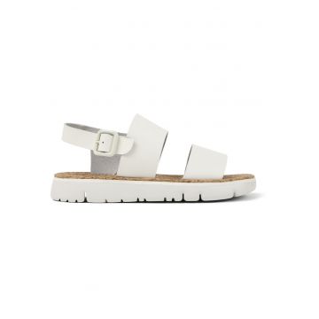 Sandale slingback de piele Oruga 25747 - Alb