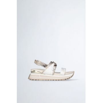 Sandale wedge de piele ecologica