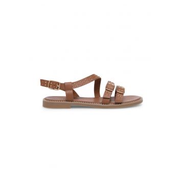 Sandale dama -  590559 - Piele ecologica - Maro