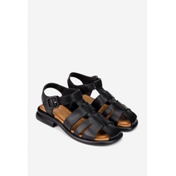 Sandale dama  piele neagra