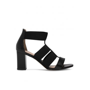 Sandale dama -  Textil - Negru