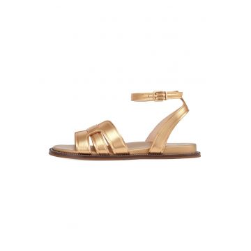 Sandale de piele cu barete multiple