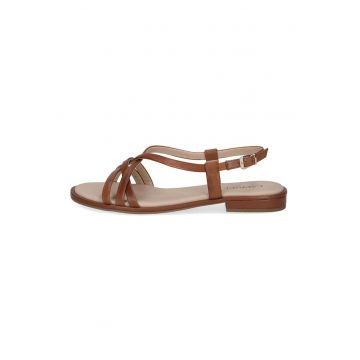 Sandale de piele cu talpa plata