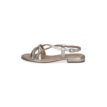 Sandale de piele cu talpa plata