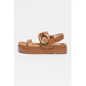 Sandale din piele cu velcro