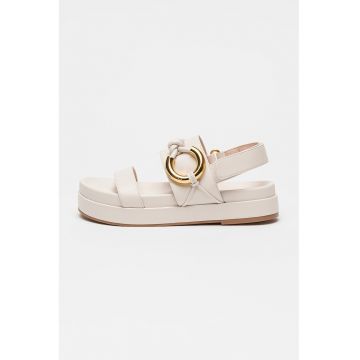 Sandale din piele cu velcro