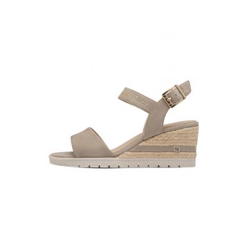 Sandale-espadrile cu segmente din material sintetic