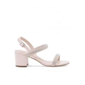 Sandale  pentru femei - material sintetic - culoare bej