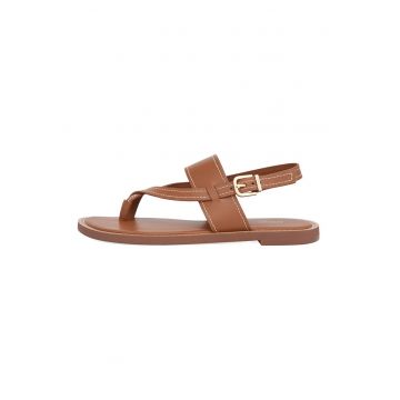 Sandale slingback de piele