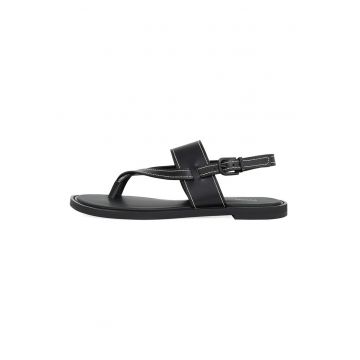 Sandale slingback de piele