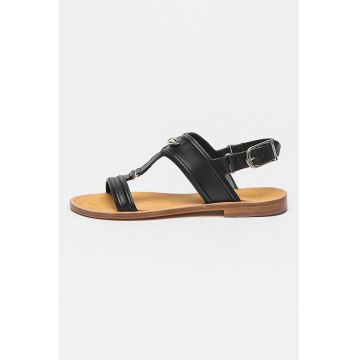 Sandale slingback din piele