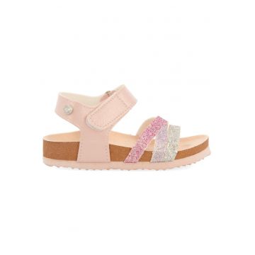 Sandale stralucitoare cu velcro