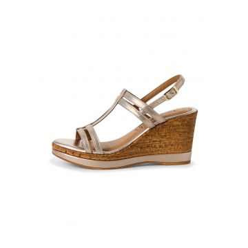 Sandale wedge cu barete