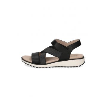 Sandale wedge cu velcro