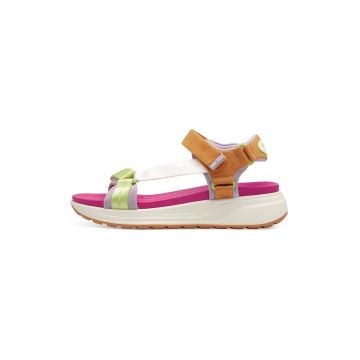 Sandale wedge cu velcro
