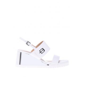 Sandale wedge de piele