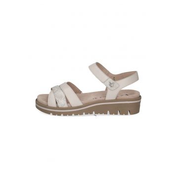 Sandale wedge de piele