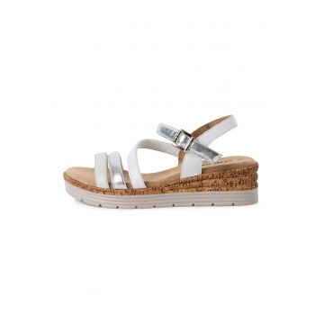Sandale wedge din piele
