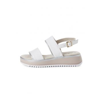 Sandale wedge din piele