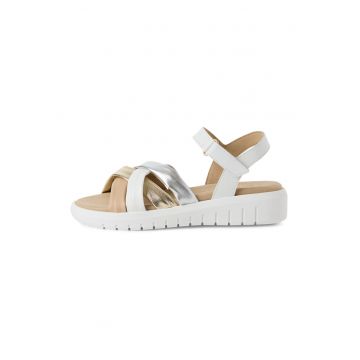 Sandale wedge din piele