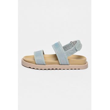 Sandale cu aspect din denim Diesem - Albastru deschis