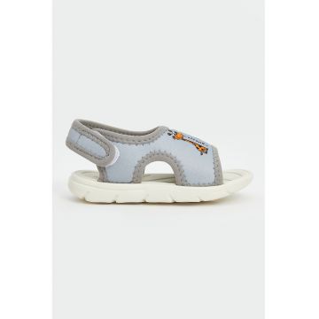 Sandale cu inchidere velcro si animal print