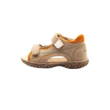 Sandale cu Scai Baieti -  Inchise la Spate - din Piele - Maro - AC625-28E - Maro