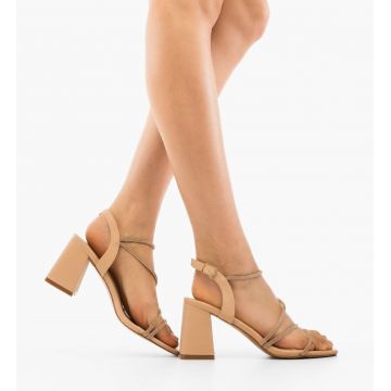 Sandale cu toc Rolo Nude