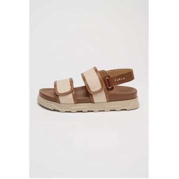 Sandale din material textil cu velcro