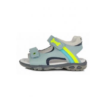 Sandale din Piele Baieti -  Bone - Talpa Flexibila - AC290-833A - Gri