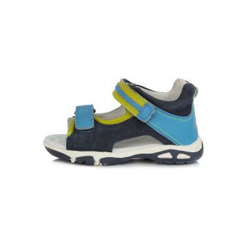 Sandale din Piele - Baieti -  Flexibile - cu Scai - AC290-611 - Bleumarin