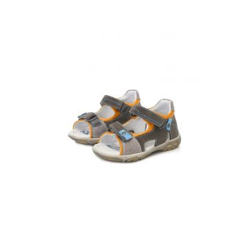 Sandale din Piele Baieti -  Usoare - Inchise la Spate - Gri - AC290-7010B - Gri