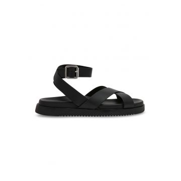 Sandale din piele cu talpa plata