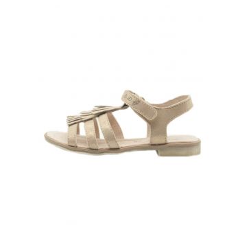 Sandale din Piele -  Elegante - Talpa Subtire - K356-1 - Crem