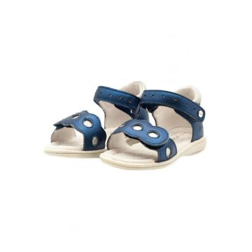 Sandale din Piele Fete -  Inchise la Spate - K03-9B - Bleumarin
