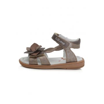 Sandale din Piele Fete -  Model Floare - cu Scai - K03-971B