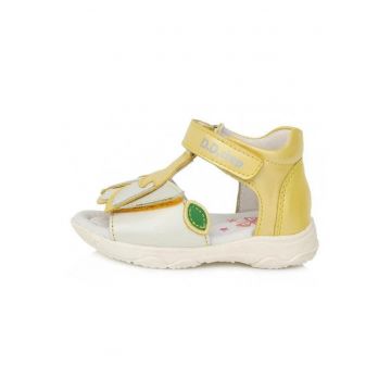 Sandale din Piele -  pentru Copii - Ghiocel - Usoare - AC64-696 - Galben -