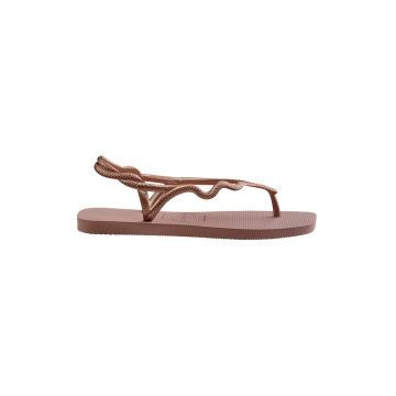 Sandale flatform cu model uni Sandale flatform cu model uni
