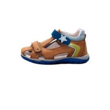 Sandale pentru Baieti -  Inchise - din Piele - Usoare - Maro - K330-4006B - 19 - Maro