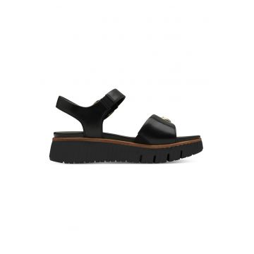 Sandale wedge de piele cu catarama Sandale wedge de piele cu catarama