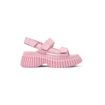 Sandale wedge de piele