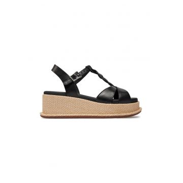 Sandale cu platforma - dama -  piele naturala