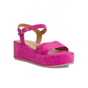 Sandale cu platforma -  Piele naturala - Roz