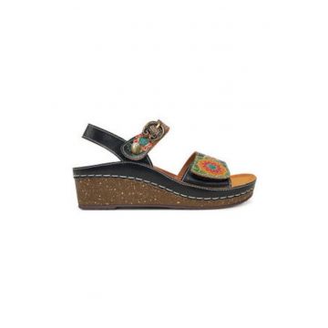 Sandale dama  305012838 - Piele naturala - Negru - Negru