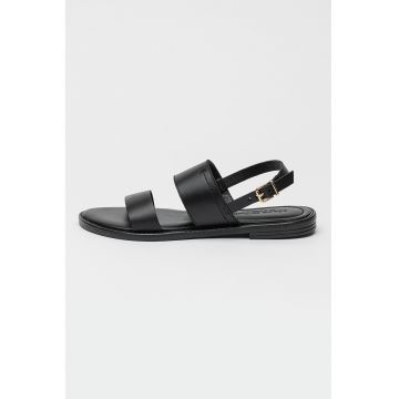 Sandale de piele cu talpa plata