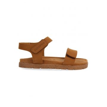 Sandale de piele cu velcro Bude - Caramel