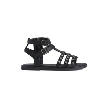 Sandale de piele ecoclogica cu tinte Sandale de piele ecoclogica cu tinte